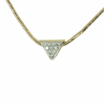 Golden pendant with diamonds