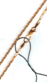 Ogrlica iz rožnatega zlata anchor rollo