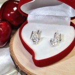 Silver earrings with zirconia