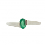 Golden ring with emerald