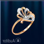 Russisk guldring med zirkonia