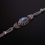 Bracelet en argent turquoise