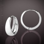 Серьги-кольца серебро 925 пробы