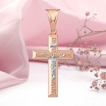 Pendentif croix en or russe 585 en Allemagne avec un crucifix