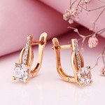 Brincos em ouro vermelho 585 Swarovski®