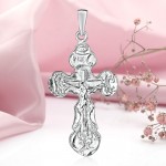 Silver cross with crucifix