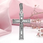 Pendente cruz de prata com crucifixo