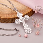 Silver necklace with cross pendant