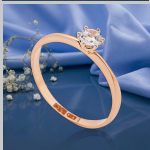 Buy gold ring 585 with zirconia