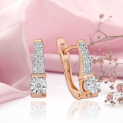 Goldohrringe mit Diamanten „Shine“