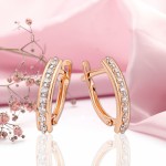 Серьги Красное золото 585 Фианиты