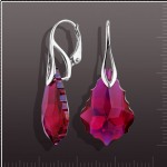 Обеци с кристали Swarovski®. Сребро