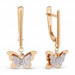 Køb hængende guldøreringe med zirconia