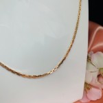 Collier ancre en or rose 585