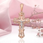 Russian gold 585 in Germany cross pendant with crucifix