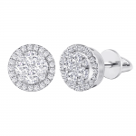 Boucles d'oreilles en or avec diamants