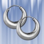 Bøjle øreringe sterling sølv 925