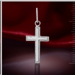 Pendentif croix argent russe