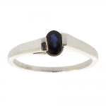 Golden ring with sapphire