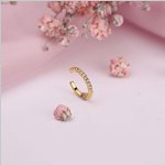 Gianni Lazzaro. Gold plated silver cuff earring. topaz