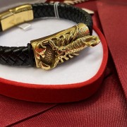 Stylisches Armband aus Leder und Edelstahl „Skorpion“