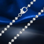 zilveren ketting; -armband "Perlijn"