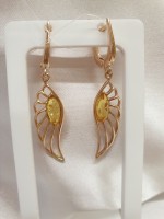 Gold-plated silver pendant "Wings"