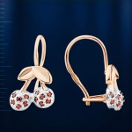 Rose gold & garnet earrings