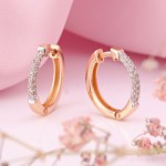 Gold earrings Congo hoop earrings Russian gold 585 zirconia