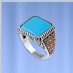 Anillo de hombre plata de ley rusa