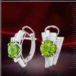 Серьги с султанитом