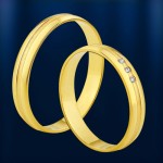 Poročni prstan. Rumeno zlato
