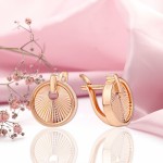 Серьги красное золото 585