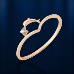 Gouden ring, fianit