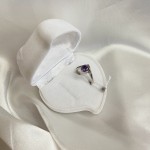 Zilveren ring “Violet”. Zirkonia