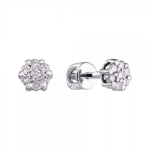 Boucles d'oreilles en or avec diamants