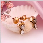 Arracades d'or rosa amb zirconi