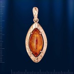 Pendant with amber Russian gold
