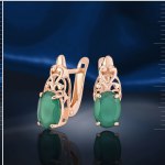 Серебряные серьги с агатом