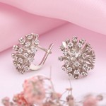 Buy silver earrings with zirconia