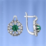 Серьги серебро и малахит