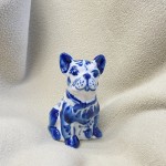 Gzhel porcelain dog