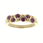 Gold ring with rubies