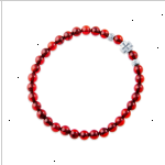 Bracciale elasticizzato con ambra e argento