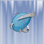 Anillo ruso de plata con turquesa.