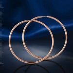 Серьги-кольца. Серебро, позолота