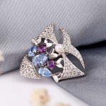 Серебряная брошь СОКОЛОВ