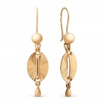 Zlaté náušnice na zavěšení