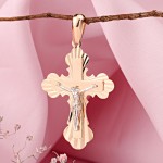 Pravoslávny kríž 585 zlatý s krucifixom