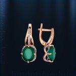 Russian gold jewelry chrysoprase